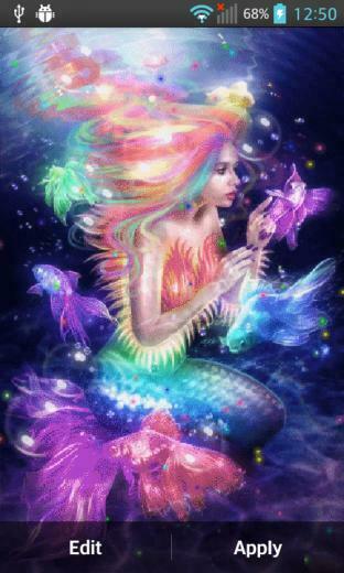 Mermaid Girl Live Wallpaper Screenshot