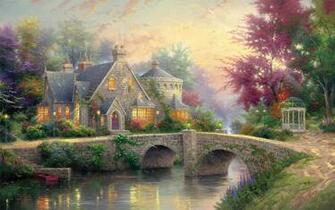 Beautiful Cottage Art Computer Desktop Wallpaper Pictures