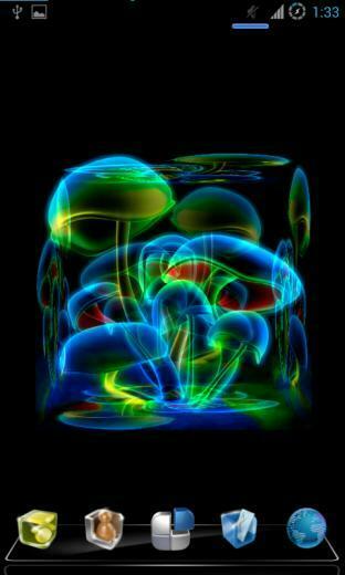 Mushroom Neon Live Wallpaper Screenshot