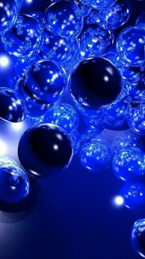 Blackberry HD 3d Blue Marbles Wallpaper Mobile