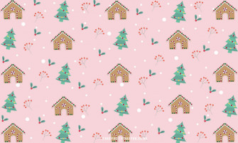 Christmas Wallpaper Ideas Gingerbread House Pink Background