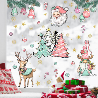 Amazon Yovkky Pcs Pink Christmas Tree Window Clings Xmas