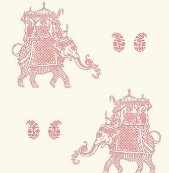 Ophelia Pink Elephant Wallpaper Boulevard