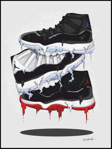Air Jordan Custom Wall Art In Painting