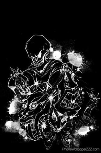 Insane Skeletal Art HD Wallpaper For iPhone Graffiti