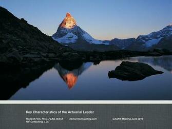 Ppt Key Characteristics Of The Actuarial Leader Powerpoint