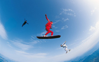 Extreme Sports Sky Surfing Group Wallpaper
