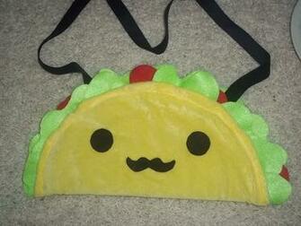 Cute Taco Wallpaper Purse With Mustache