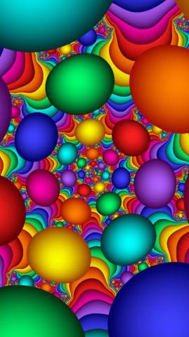 3d Color Balls Wallpaper Colorful Balloons Background HD
