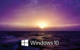 Windows Text Logo On The Purple Sunset Wallpaper Computer