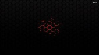 Red On Black Honeycomb Pattern Wallpaper