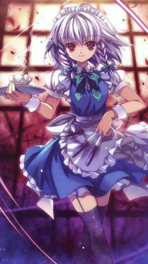 Sakuya Izayoi Touhou Project Mobile Wallpaper