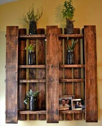 Pallet Shelves Wooden Pallets Wood Diy Old