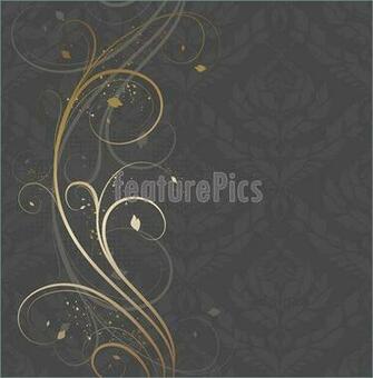 Gray Gold Background Vector And Beauty Floral