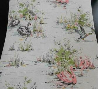 Rolls Vintage Retro Black White Swan Wallpaper Each Roll Covers