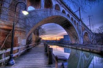 Desktop Wallpaper Manayunk Canal Bridge Cities