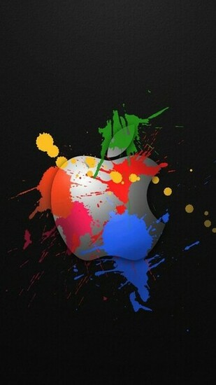 Graffiti Apple Logo iPhone Wallpaper HD For