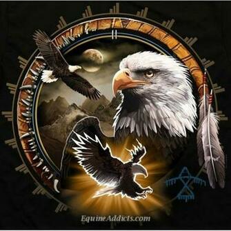 Blue Native American T Shirt Eagle Dreamcatcher