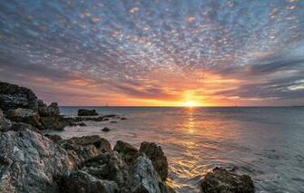 Wallpaper Sea The Sky Sunset Rocks France New Caledonia