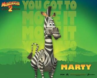 Marty The Zebra From Dreamworks Madagascar Animated Movies Wallpaper
