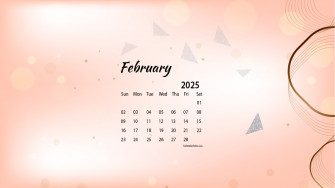 February Desktop Wallpaper Calendar