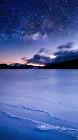 Sunrise Winter Lake Night Sky Switzerland Photography Scenery 4k
