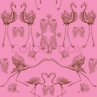 Birds Hintergrund Mode Nahtlose Muster Vintage Vector Wallpaper