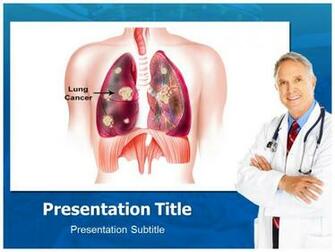 Presentation On Lung Cancer Template Ppt Background
