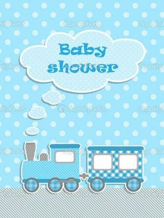 Baby Boy Shower Background For With Scrapbook