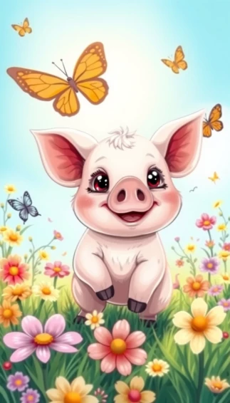 Cute Pig Wallpaper