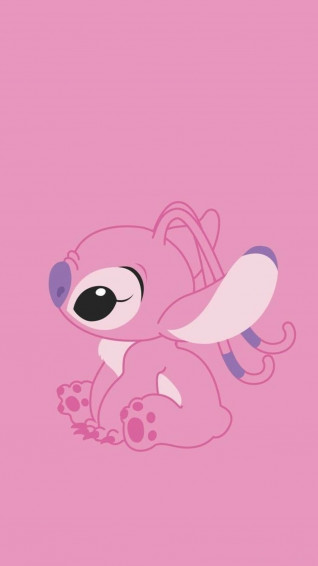 Cute Pretty Pink Stitch iPhone Wallpaper