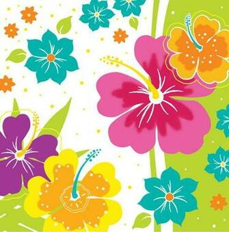 Floral Luau Cocktail Napkins