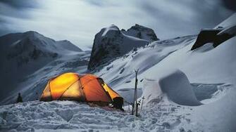 Winter Camp Windows HD Wallpaper