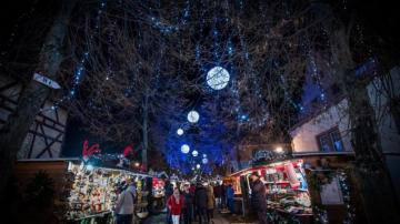 Traditional Christmas Market Riquewihr In Alsace