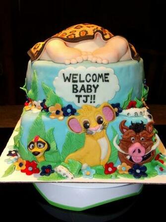 Simba Lion King Baby Shower Cake With S Butt