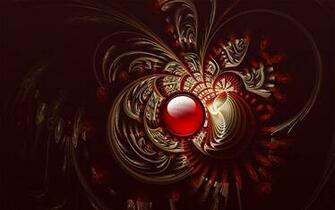 Red Brocade By Frankief