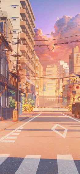Japanese Aesthetic Soft Pastel Street As iPhone