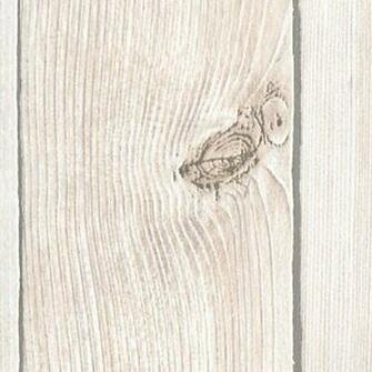 White Faux Wood Vinyl Wallpaper