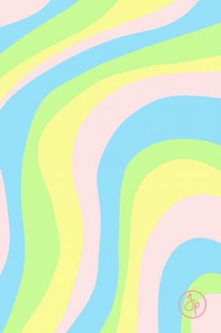 Wallpaper Print Bright Coloured