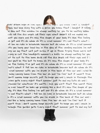 Cruel Summer Lyrics In Taylor Swift Handwriting Scarf By