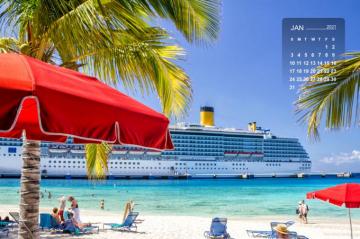 January Calendar Desktop Mobile Wallpaper