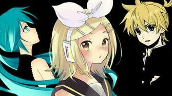 Wallpaper Vocaloid Miku Rin Len By Grimdarkman