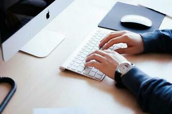HD Wallpaper Man S Hands Typing On Computer Keyboard Office