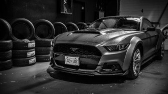 Ford Mustang Monochrome 4k Wallpaper HD Cars