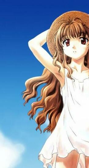 Beautiful Anime Girl In The Sun And Wind HD Wallpaper