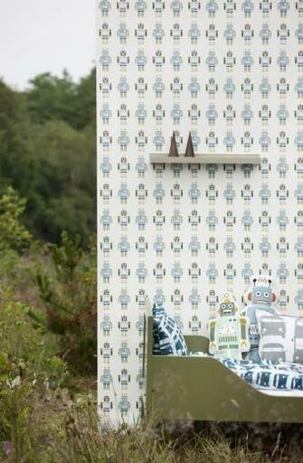 Home Ferm Living Robots Wallpaper Brands