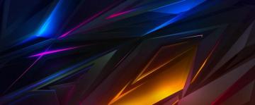 Colorful Dark Abstract Polygon 3d 4k Wallpaper