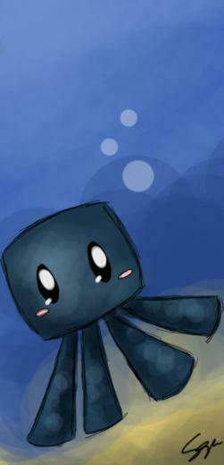 Minecraft Squid Wallpaper Babby By