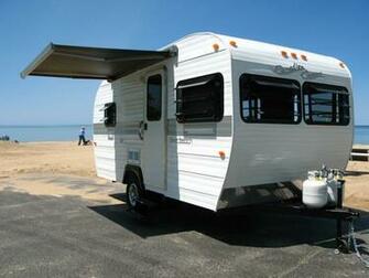 Retro Looking Travel Trailers Foto Gambar Wallpaper