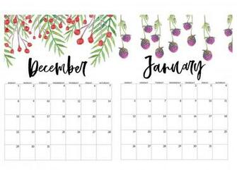 January Calendar Wallpaper Top